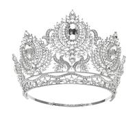 Diadema per la regina nuziale diadema strass cristallo testa gioielli grande corona concorso sposa copricapo