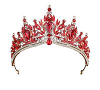 Diadema portatile da sposa, in argento, da principessa, accessorio per capelli per matrimoni e spettacoli, con strass, Misura unica, come descritto