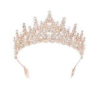 Diademi da sposa Accessorio per lo styling con strass antiscivolo Coroncina Fascia per capelli per sposa evento formale Dressingup Puntelli Corone di nozze, Misura unica, come descritto, come