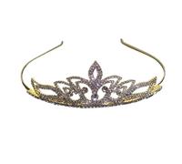Diademi e corone da sposa alla moda Fasce for capelli da sposa Corone di strass Accessori for capelli Gioielli for capelli alla moda da donna(Gold)