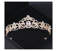 Diademi e corone da sposa in cristallo color oro con strass, diadema, fascia, accessori for capelli da sposa, gioielli, corona, diadema(Silver)