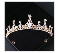 Diademi e corone da sposa in cristallo color oro con strass, diadema, fascia, accessori for capelli da sposa, gioielli, corona, diadema(RED)