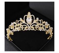 Diademi e corone da sposa in cristallo color oro con strass, diadema, fascia, accessori for capelli da sposa, gioielli, corona, diadema(Color-9)