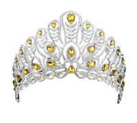 Diademi e corone regolabili da donna per matrimonio per festa della sposa gioielli fascia per capelli, Misura unica, Metallo