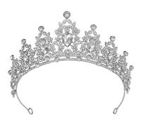 Diademi per donne che scintillano le corone della regina della regina principessa per la sposa Accessori per le donne per il compleanno di Halloween Cosplay festa di Natale regali argento, corone del