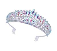 Diademi portatili con cristalli eleganti fascia corone accessorio per capelli per le donne in costume corone regolabili pettine