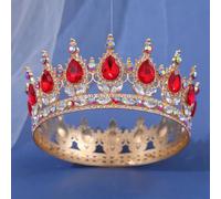 Diademi rotondi da donna con strass e corone regina principessa diademi accessori per matrimonio