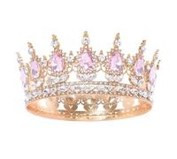 Diademi rotondi da donna con strass e corone regina principessa diademi accessori per matrimonio