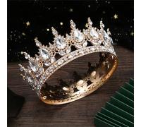 Diademi rotondi da donna con strass e corone regina principessa diademi accessori per matrimonio