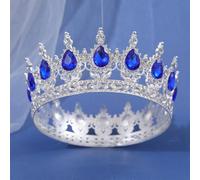 Diademi rotondi da donna con strass e corone regina principessa diademi accessori per matrimonio