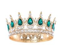 Diademi rotondi da donna con strass e corone regina principessa diademi accessori per matrimonio