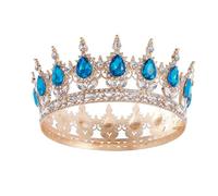Diademi rotondi da donna con strass e corone regina principessa diademi accessori per matrimonio