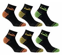 Diadora - 6 PAIA Calze da lavoro in spugna punta e tallone rinforzati UNISEX metà gamba - extra comfort NUOVO MODELLO (IT, Numero, 39, 42, Regular, Regular, D1136 200 BLACK)