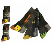 Diadora - 6 PAIA Calze da lavoro in spugna punta e tallone rinforzati UNISEX metà gamba - extra comfort NUOVO MODELLO (43-46, 467 JOB)