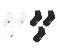 Diadora 6 PAIA CALZINI QUARTER IN MISTO COTONE ELASTICIZZATO, UNISEX UOMO DONNA, TAGLIE DALLA 35 ALLA 46, NERO E BIANCO (IT, Numero, 43, 46, Regular, Regular, 3 NERO 3 BIANCO)
