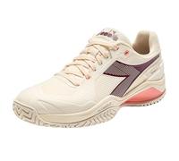 Diadora Blushield Torneo 3 All Ground Scarpe da tennis da donna., Whisper White/Maroon Banner/Desert Flower, 38.5 EU