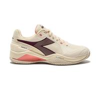 Diadora Blushield Torneo 3 Scarpa per terra rossa Donna-bianco,rosso scuro in bianco, Taglia: 36.5