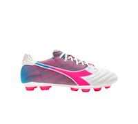 Diadora Brasil Elite Veloce GR LPU, Scarpe da Calcio Uomo, Wht/Pink Fluo/Blue Fluo, 42 EU