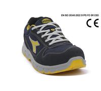 Utility Diadora Run Text Low S1P Src Esd, Scarpa Antinfortunistica Unisex - Adulto, Blu (Dark Navy/Dark Navy), 44 EU
