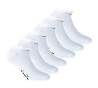 Diadora Calzini unisex da sneaker, confezione da 6 pezzi, cotone mercerizzato, logo, tinta unita, bianco, 39-42