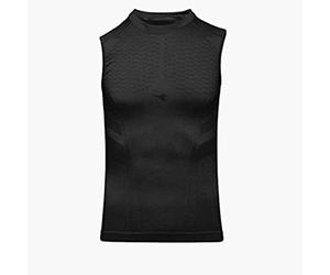Diadora Canotta Smanicata Intima Termica da Uomo SL T-Shirt Act (L/XL, Black)