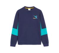 Diadora Felpa Garzata Uomo Ragazzo Sportiva Girocollo Ginnastica Cotone Crew ...