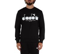 Diadora Felpa Girocollo Pullover Uomo Nero Crew Logo Lifestyle (IT, Testo, XL, Regular, Regular)