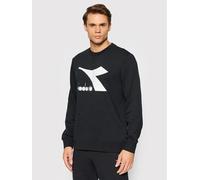 DIADORA Felpa Sweatshirt Crew Logo CHROMIA in Cotone Garzato per Uomo