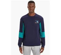 DIADORA Felpa Sweatshirt Crew Shield in Cotone Garzato per Uomo