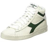 Diadora Game L High Waxed, Sneaker Unisex - Adulto, Bianco White Green Foliage, 37 EU