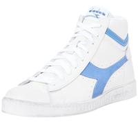 Diadora Game L High Waxed Suede Pop, Scarpe da Ginnastica Unisex-Adulto, White/Blue Bleached Denim, 46 EU