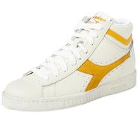 Diadora Game L High Waxed Suede Pop, Scarpe da Ginnastica Unisex-Adulto, White/Calendula, 36.5 EU