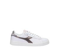 Diadora, Game L Low Icona Glossy Women, Scarpe Moda Casual (Bianco/Argento, 36.5)