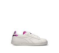 DIADORA GAME L LOW PUNCHED WN Sneaker donna bianca/fucsia in pelle 39