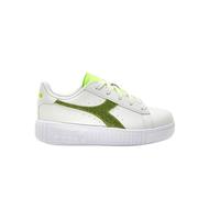 Diadora Game Step P Lacquered PS, Scarpe da Ginnastica Bambina, Bianco (White Acid Lime), 28 EU