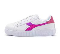 Diadora Game Step P Lacquered PS, Scarpe da Ginnastica, Bianco (White Pink Lemonade), 35 EU