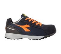 Diadora Glove Mds Text Low S1p Hro Src, Scarpe da lavoro Unisex - Adulto, Blu Scuro/Arancio Fluo, 43 EU