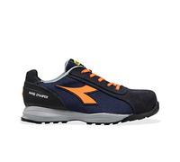 Diadora Glove Mds Text Low S1p Hro Src, Scarpe da lavoro Unisex - Adulto, Blu Scuro/Arancio Fluo, 48 EU
