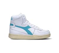 DIADORA HERITAGE - MI BASKET USED Sneaker donna bianca-azzurra in pelle