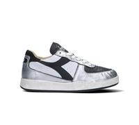 DIADORA HERITAGE Sneaker donna argento-nera in pelle