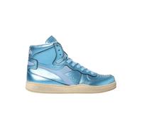 Diadora Heritage Sneaker MI Basket Pelle Laminata Azzurro