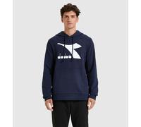 DIADORA HOODIE BIG LOGO Felpa con Cappuccio in Cotone Garzato Uomo