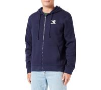 Diadora Hoodie Fz Core, Felpa Uomo, Blue, M
