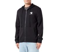 Diadora Hoodie Fz Core, Felpa Uomo, Nero, M