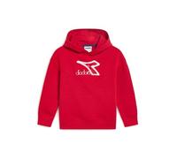 Diadora JB. Hoodie Logo Felpa con Cappuccio, Rosso, M Bambino