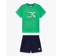 Diadora JB Set SL Riddle Completino sportivo t shirt e bermuda da bambino green