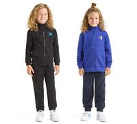 Diadora JB. Tracksuit FZ Neon, Black, S Bambini e Ragazzi