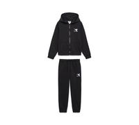 Diadora JG. Tracksuit HD FZ Gloss, Black, M Bambine e Ragazze