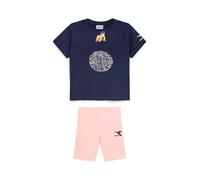 Diadora JG.Set SS Sport Art, Classic Navy, L Bambine e Ragazze