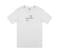 Diadora JG. T-Shirt SS Puzzles, Optical White, L Girl's